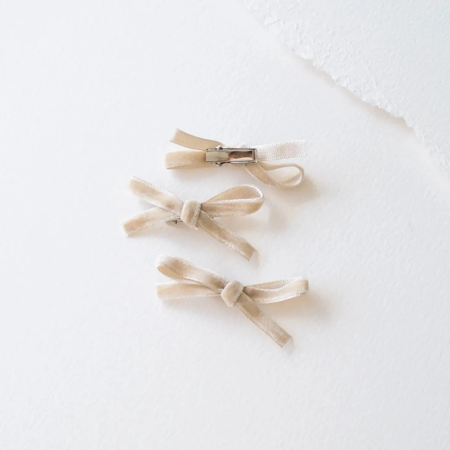 little velvet ribbon hair pin set