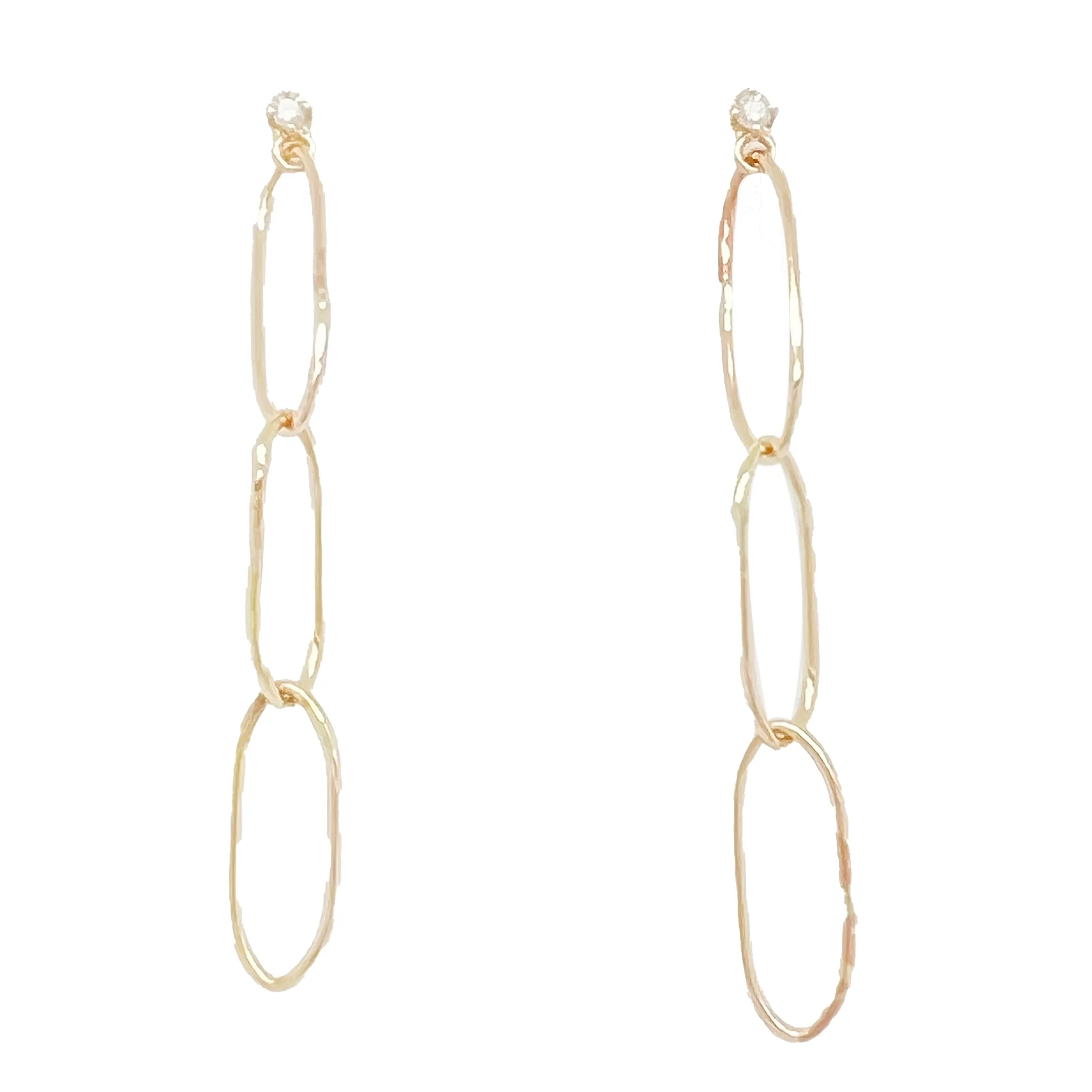 Living Links Earrings with Diamonds