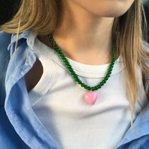 Lorie Candy Color Sweet Heart Pendant Necklaces