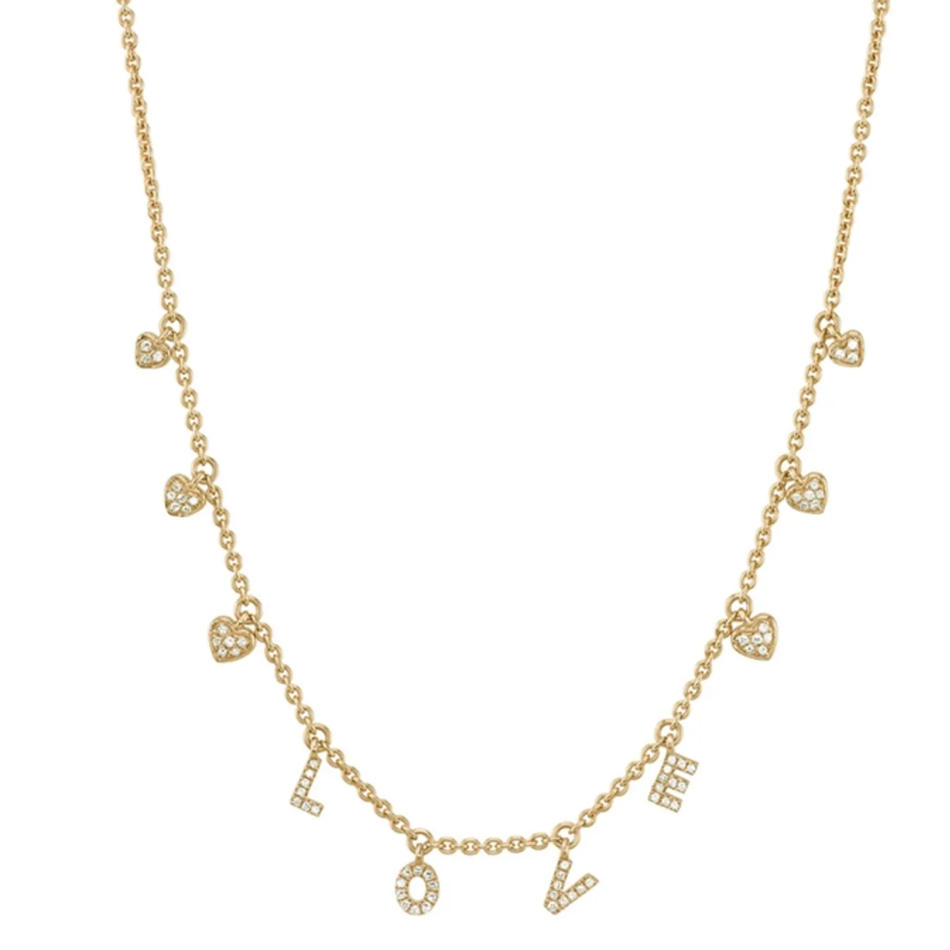 Love CZ Drop Choker - Gold