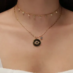 Love CZ Drop Choker - Gold