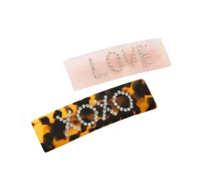 LOVE   XOXO HAIR CLIPS