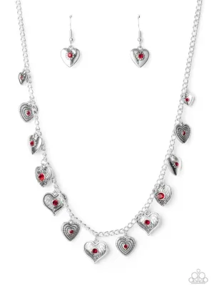 Lovely Lockets - Red Necklace