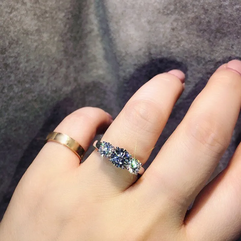 Luxury Clair Diamond Ring Engagement Women Jewelry