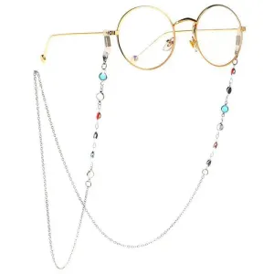 Luxury Gem Eyeglass Colorful Chains Glasses For Women Reading Glasses Cords Glasses Holder Strap Women Eyewear Accessories