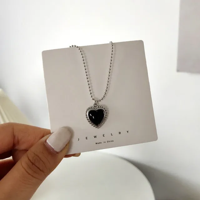 Luxury Sapphire Pendant Necklace For Women Rose Gold Wedding Jewelry