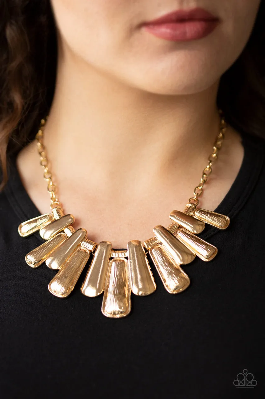 MANE Up Gold Paparazzi Necklace