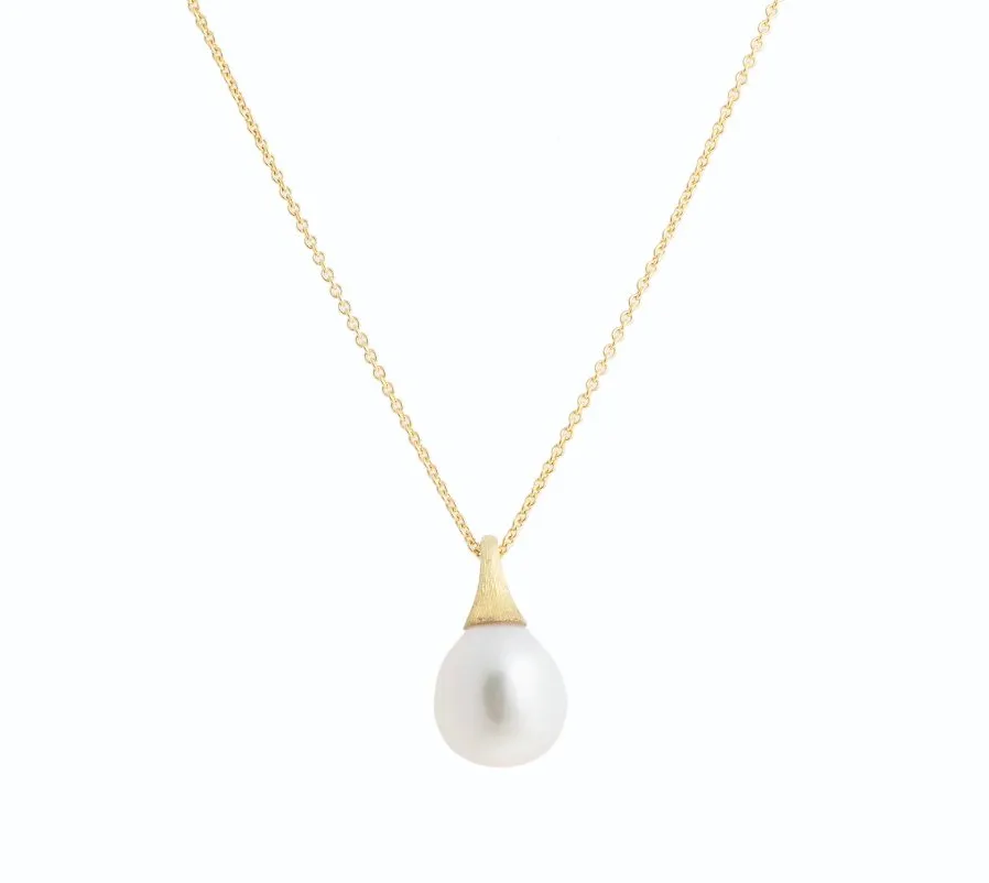 Marco Bicego Africa 18K Yellow Gold Pearl Boule Pendant Necklace