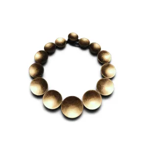 Marigold Monies Kamagong Gold Foil & Leather Necklace