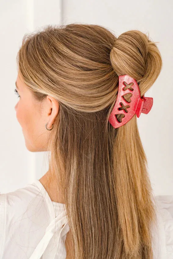 Medium Teleties Claw Clip - Red Sweet Talker