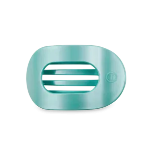 Medium Teleties Flat Oval Clip - Totally Turquoise