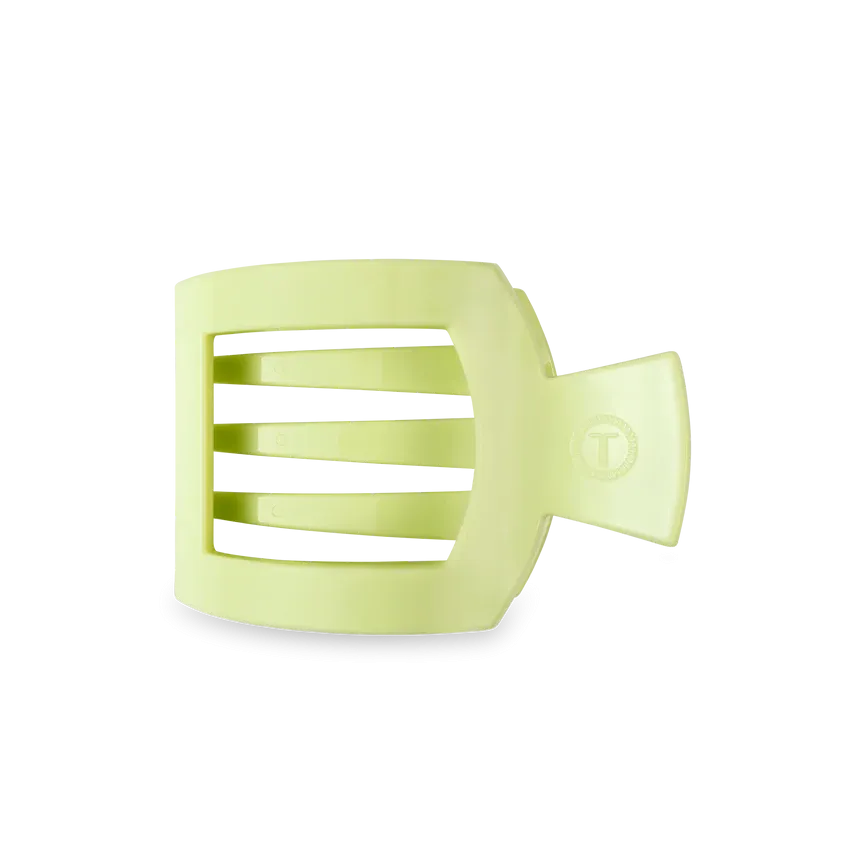 Medium Teleties Flat Square Clip - Aloe, There!