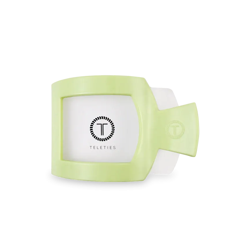 Medium Teleties Flat Square Clip - Aloe, There!