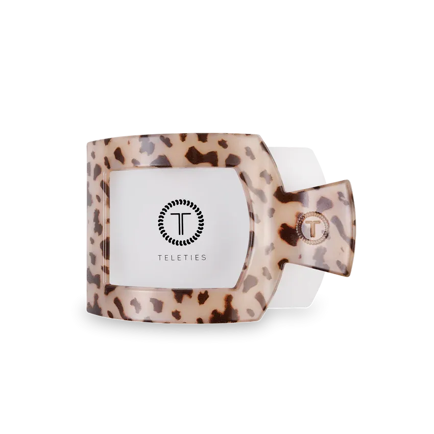 Medium Teleties Flat Square Clip - Blonde Tortoise