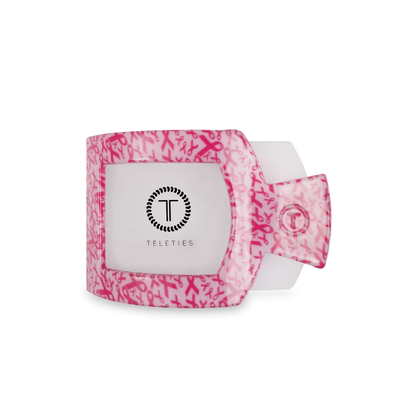 Medium Teleties Flat Square Clip - Wrapped in Ribbons