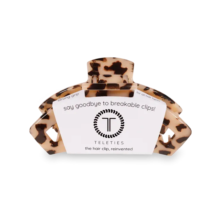 Medium Teleties Open Claw Clip - Blonde Tortoise
