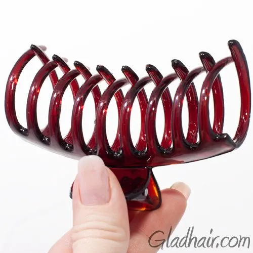 Medium Tort Sausage Shape Plastic Hair Claw
