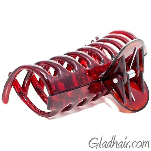 Medium Tort Sausage Shape Plastic Hair Claw