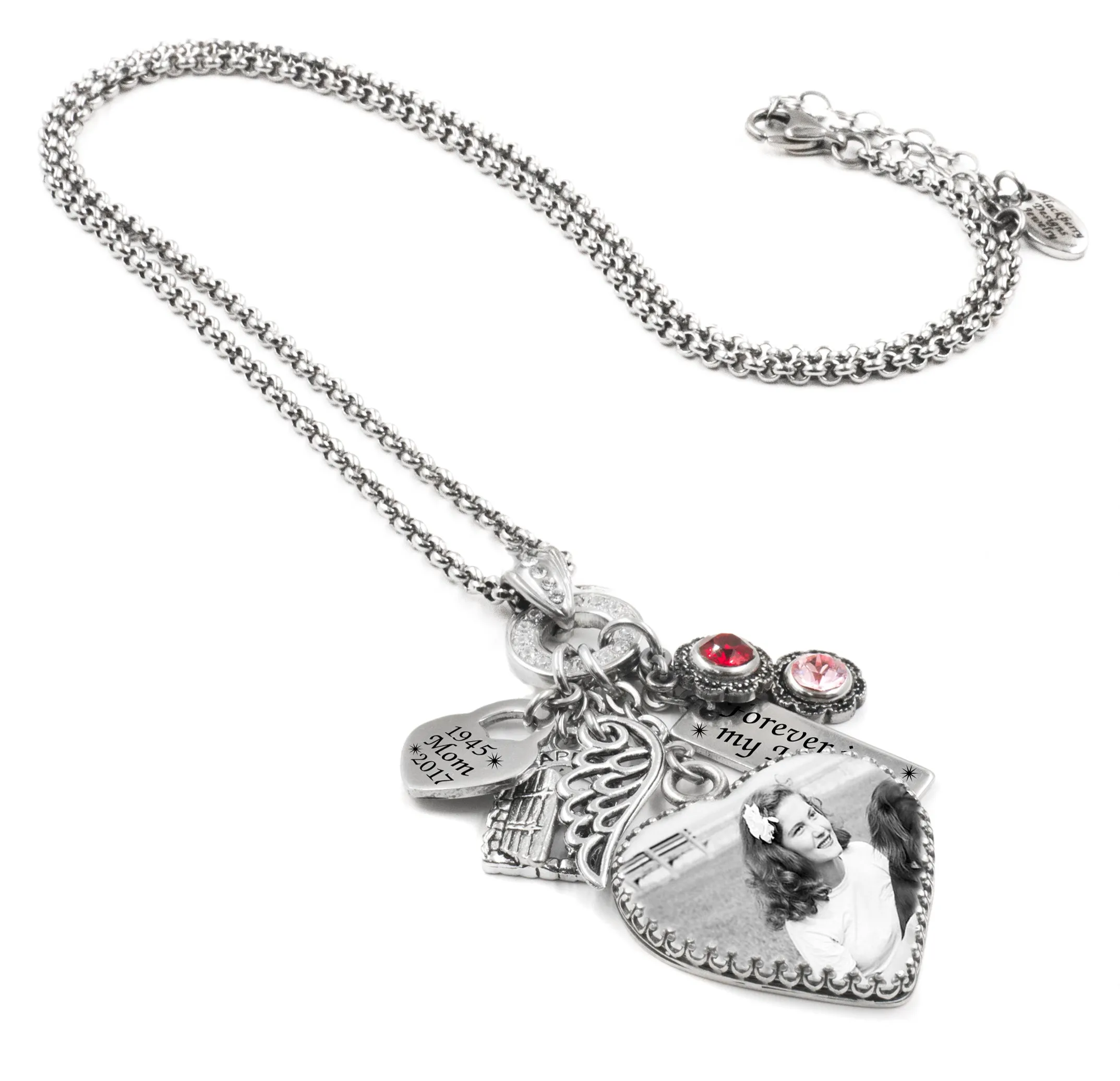 Memorial Heart Necklace in sterling silver