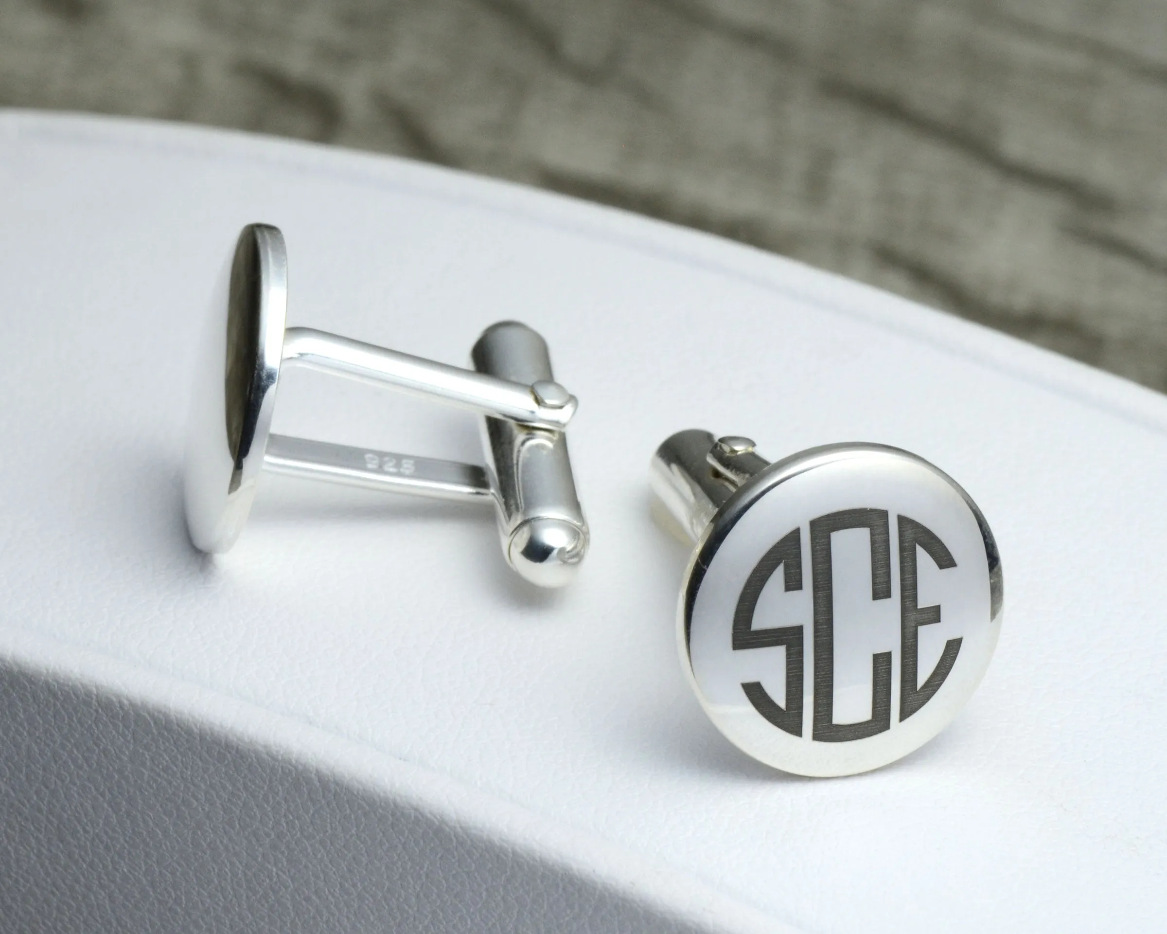 MEN'S CUSTOMIZED CUFFLINKS - STERLING SILVER