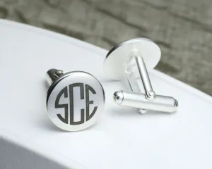 MEN'S CUSTOMIZED CUFFLINKS - STERLING SILVER