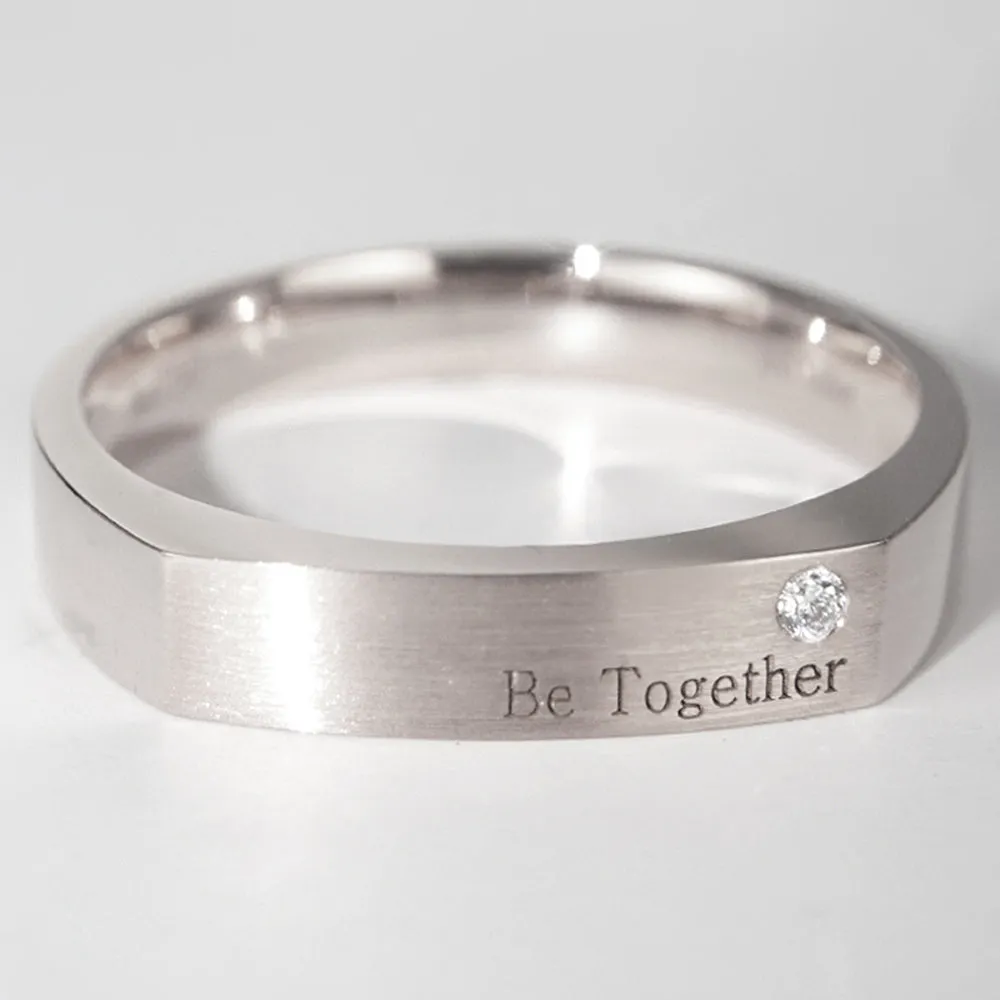 Men's Diamond Bar Signet Ring