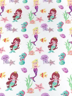 Mermaids & Seahorses Faux Leather Sheets USDR