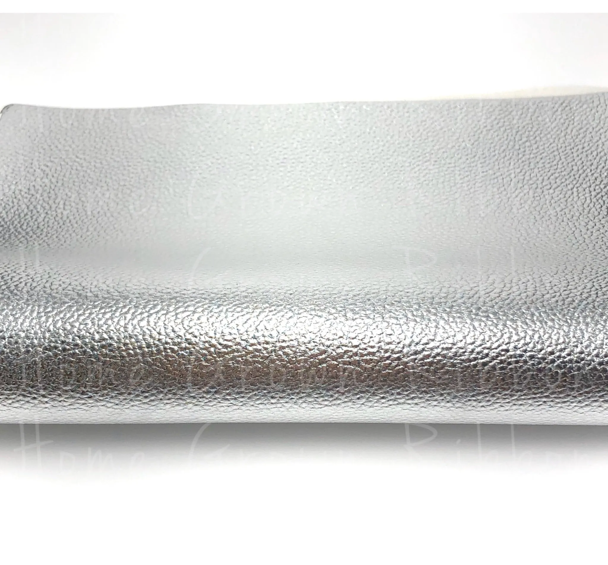 Metallic Solid Litchi Faux Leather Sheet