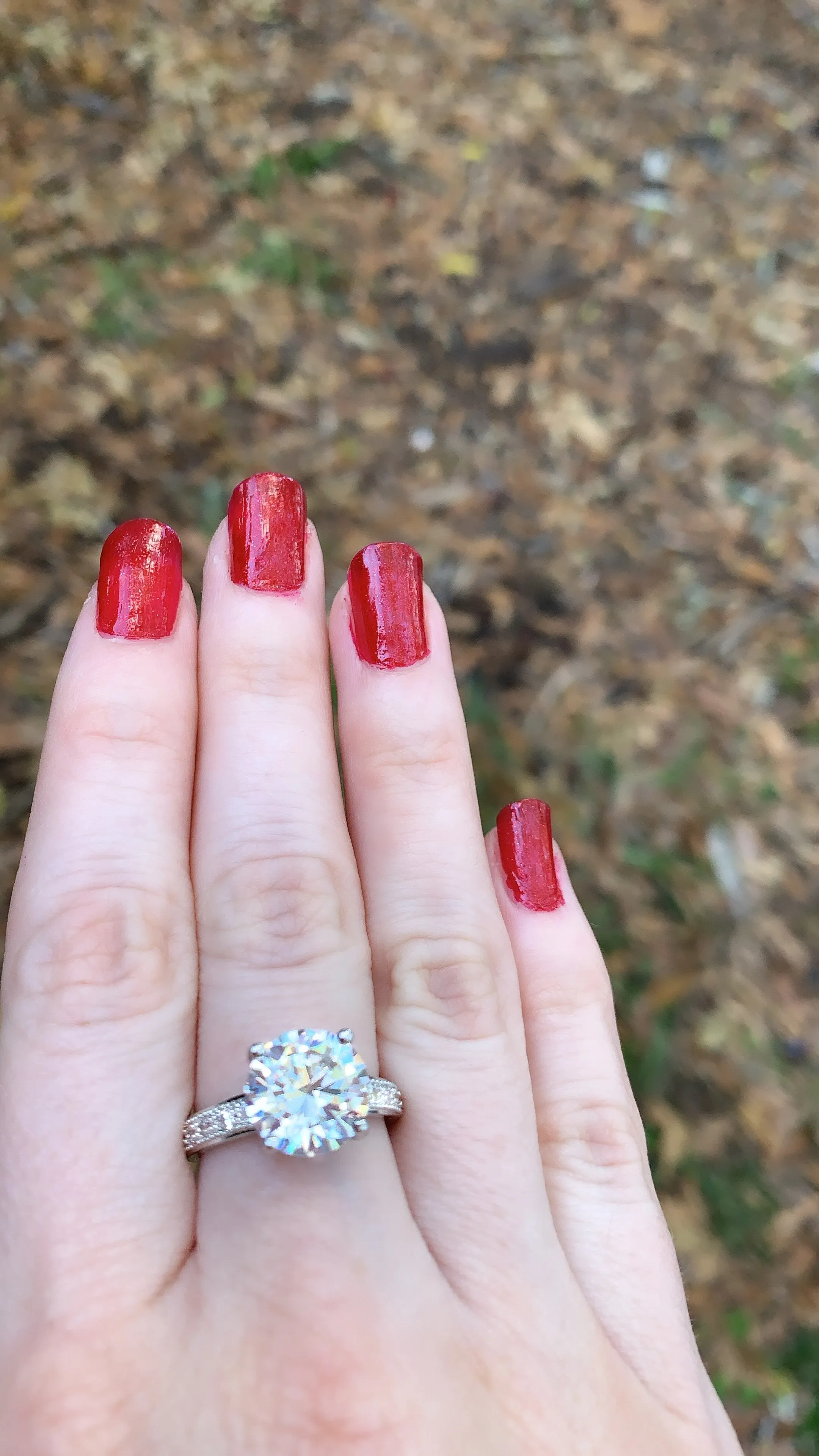 Micro-pave Cubic Zirconia Engagement Ring