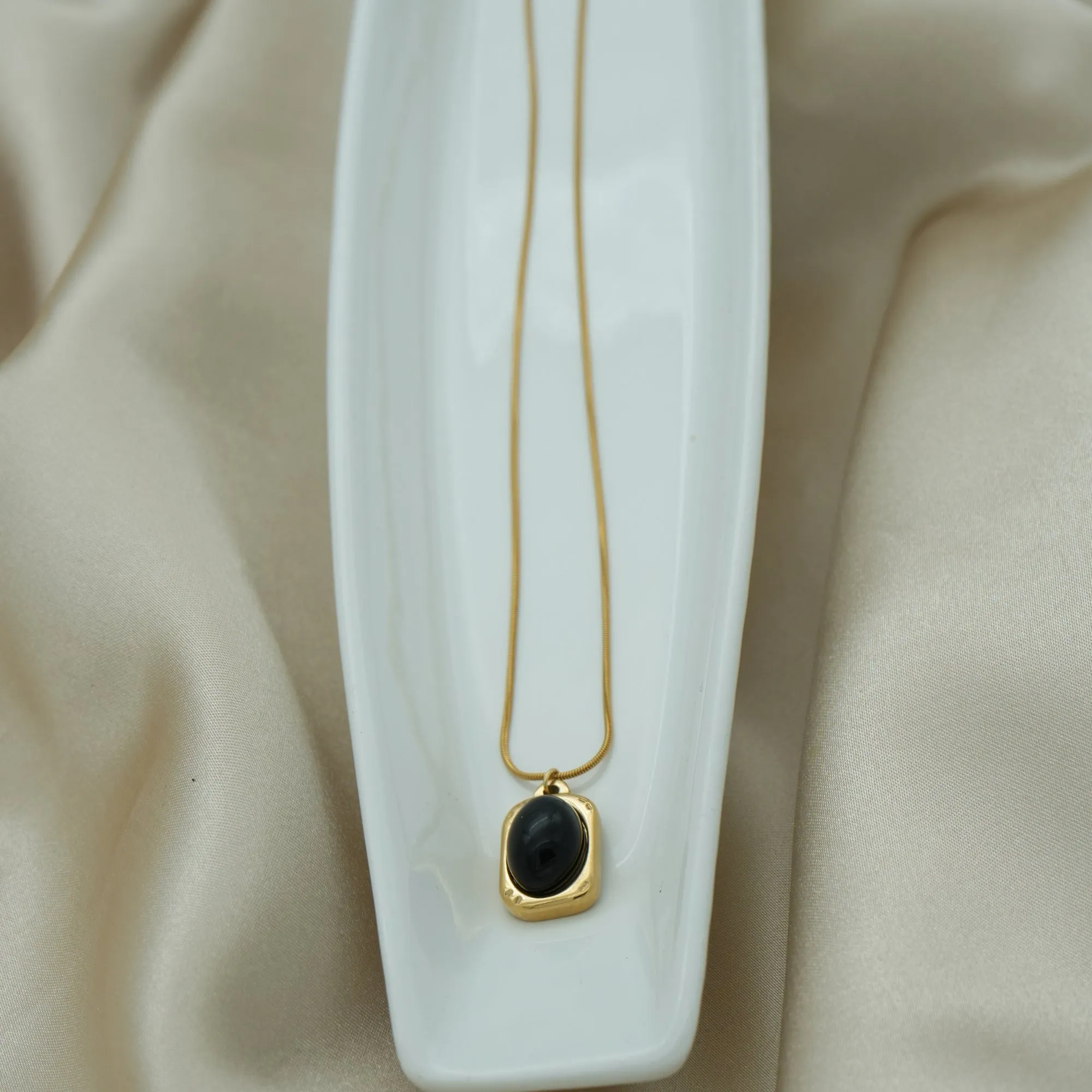 Midnight Enamel Necklace