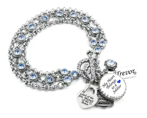 Military Daughter Charm Bracelet