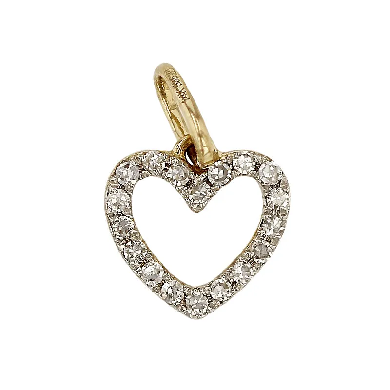 Mini Diamond Heart Charm