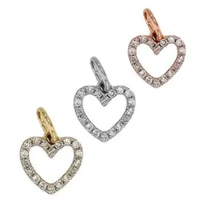 Mini Diamond Heart Charm