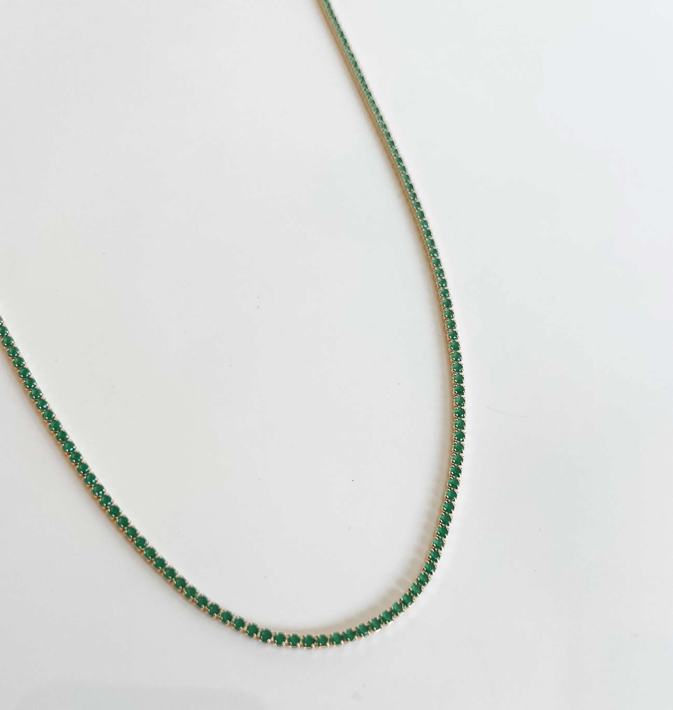 Mini emerald tennis chain