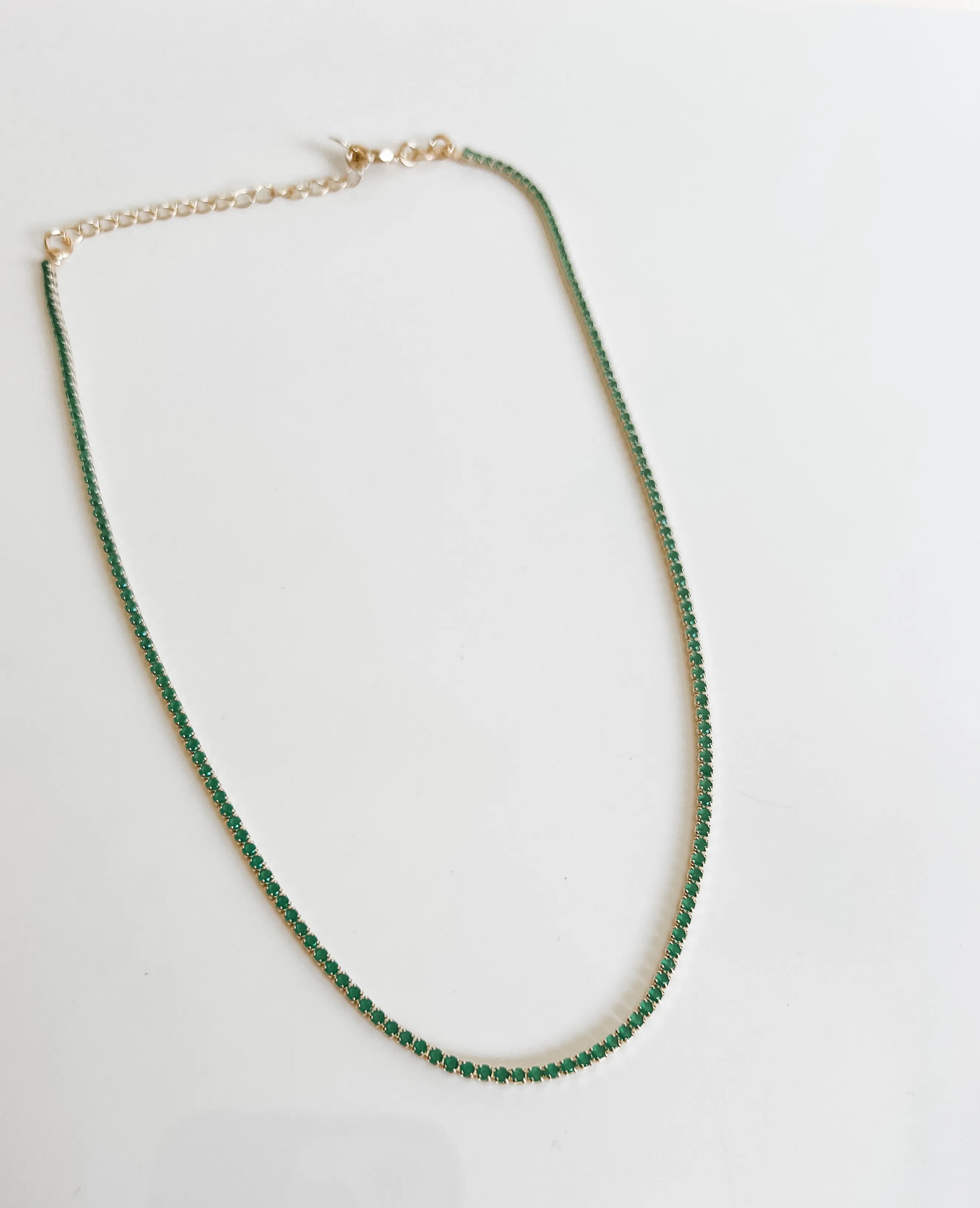 Mini emerald tennis chain