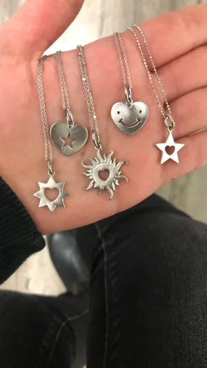 Mini Sterling Silver Beaming Heart