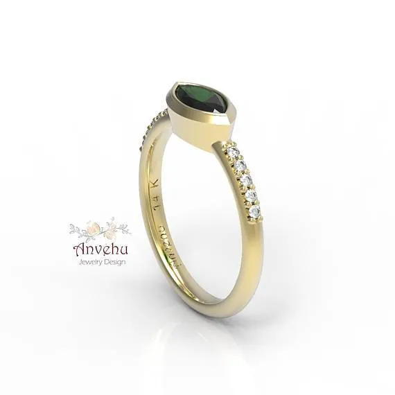 Miri - Green Tourmaline Ring
