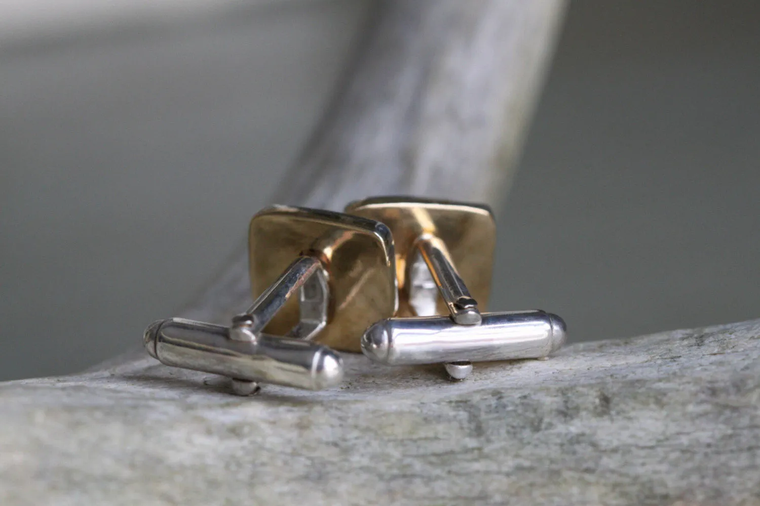 Mixed Metal Monogrammed Cufflinks