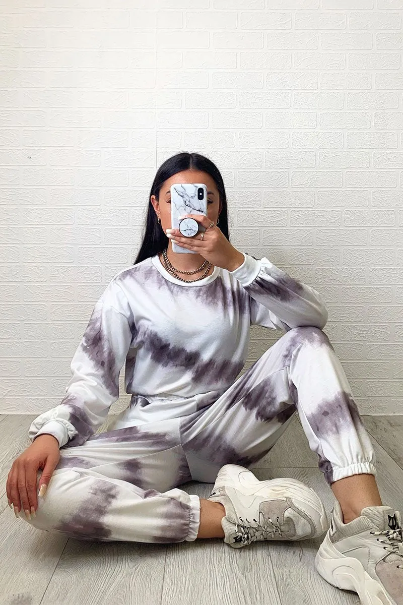 Mocha Tie Dye Sweater and Joggers Co-ord - Lauralee