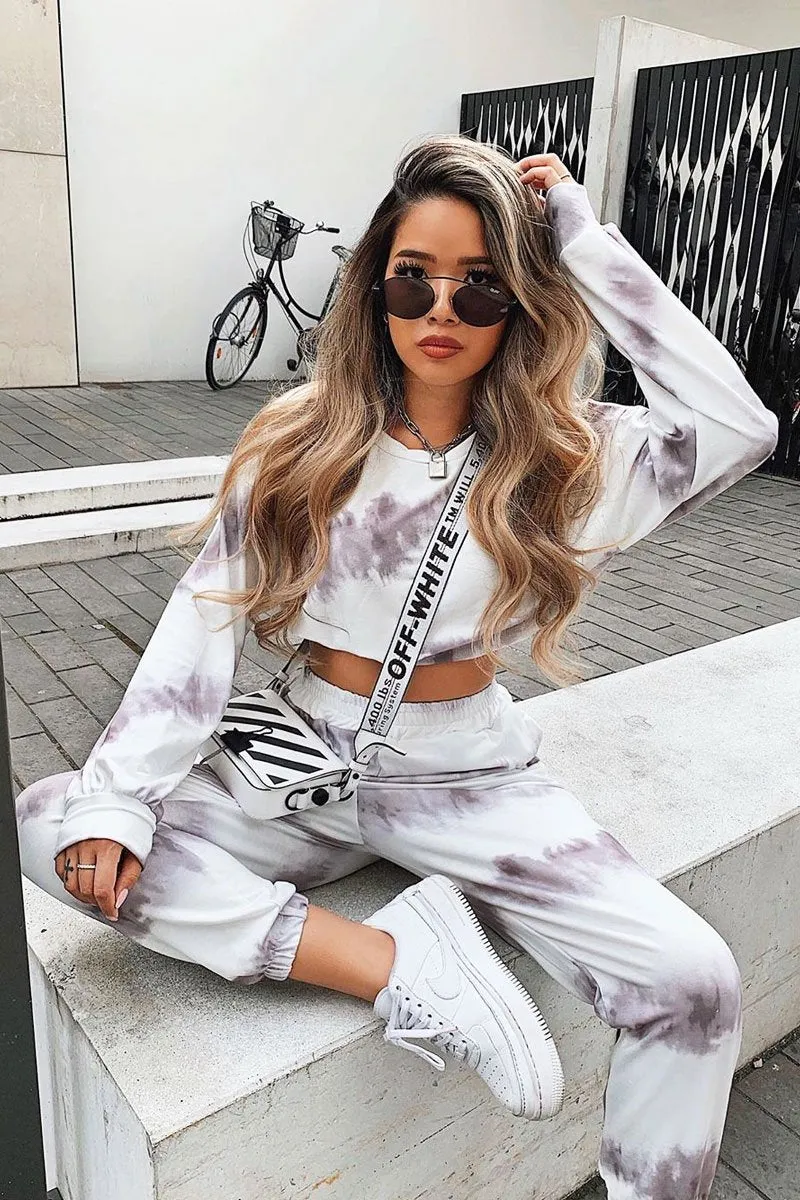 Mocha Tie Dye Sweater and Joggers Co-ord - Lauralee