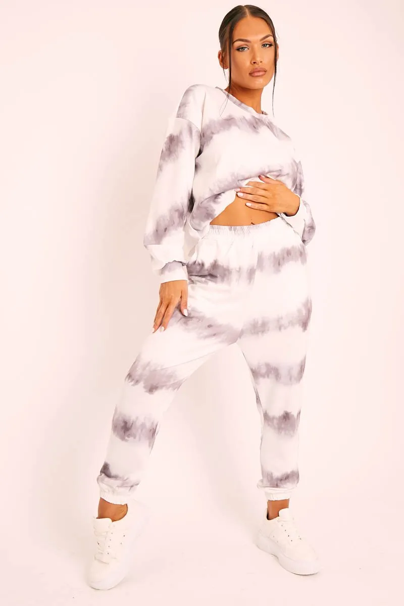 Mocha Tie Dye Sweater and Joggers Co-ord - Lauralee