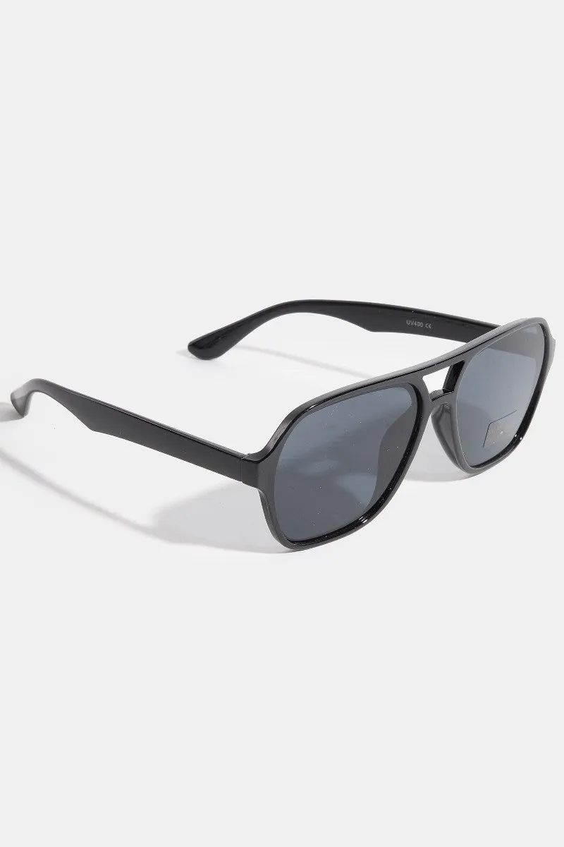 modern plastic aviator frame sunglasses