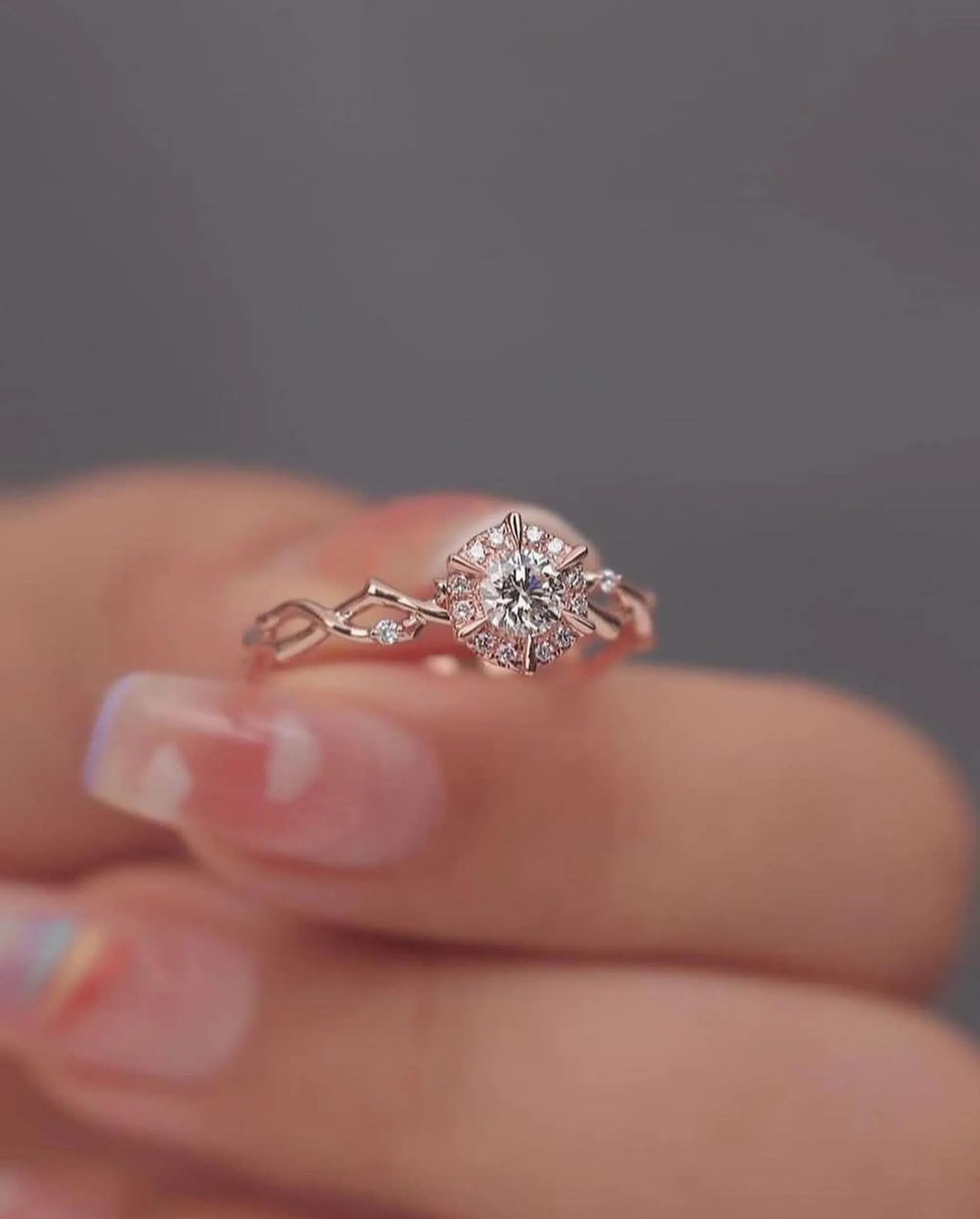 Moissanite Solitaire Engagement Ring
