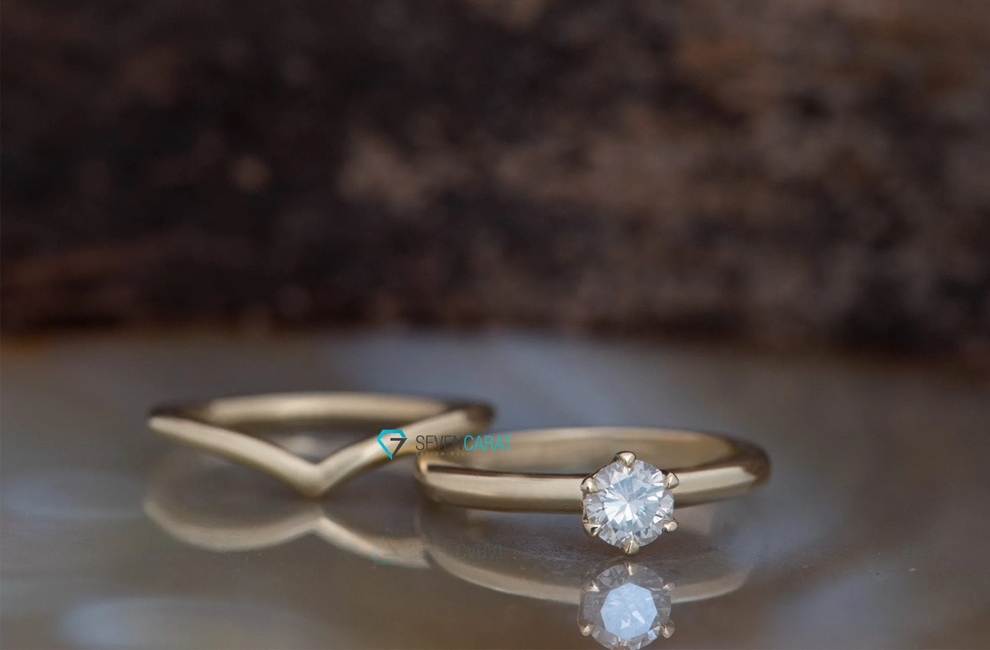 Moissanite wedding set-Moissanite ring-6 prong engagement-Moissanite engagement ring set-Thin band engagement ring set-Dainty Solitaire Ring