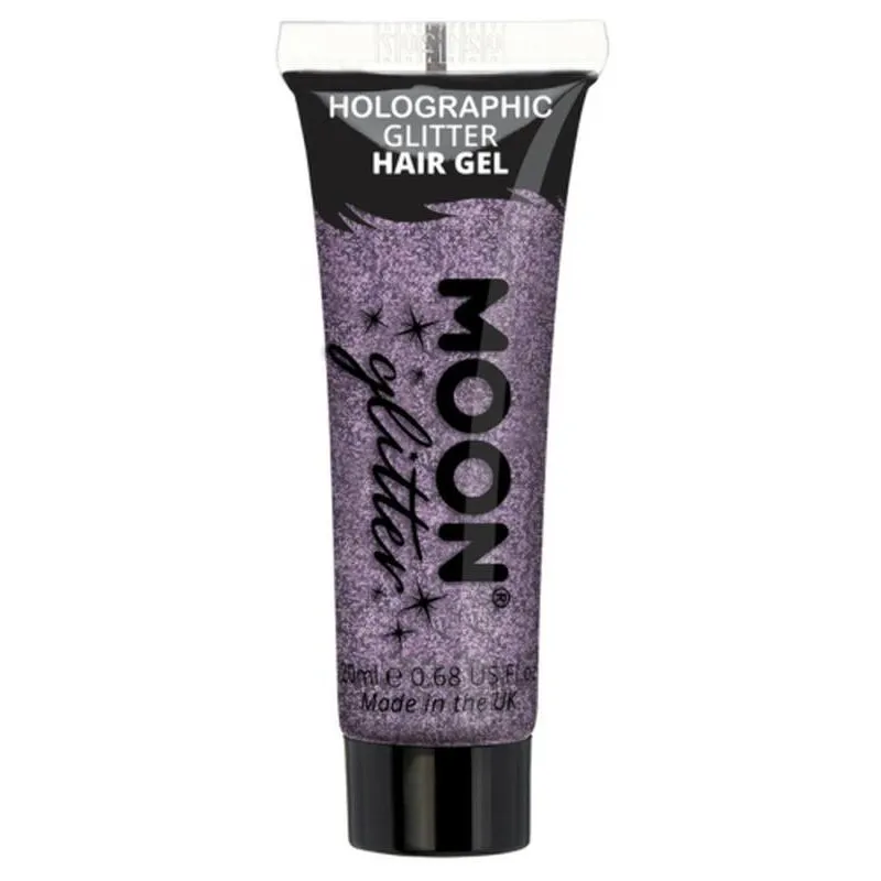 Moon Glitter Holographic Glitter Hair Gel, Purple