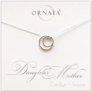 “Mother Daughter” Sterling Silver Necklace | Large