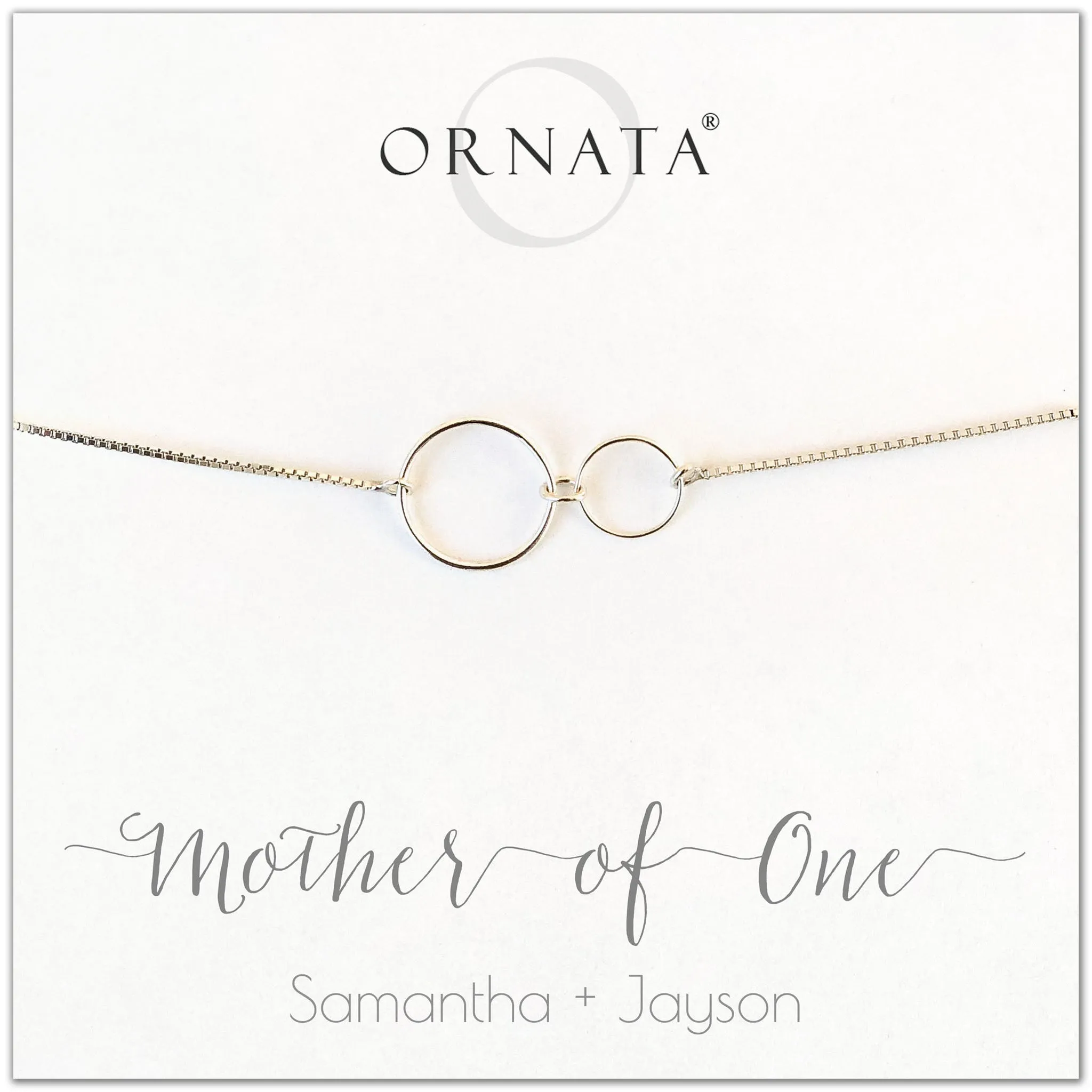 Mother's Day Jewelry - Mother Of One Sterling Silver Bracelet - Personalized