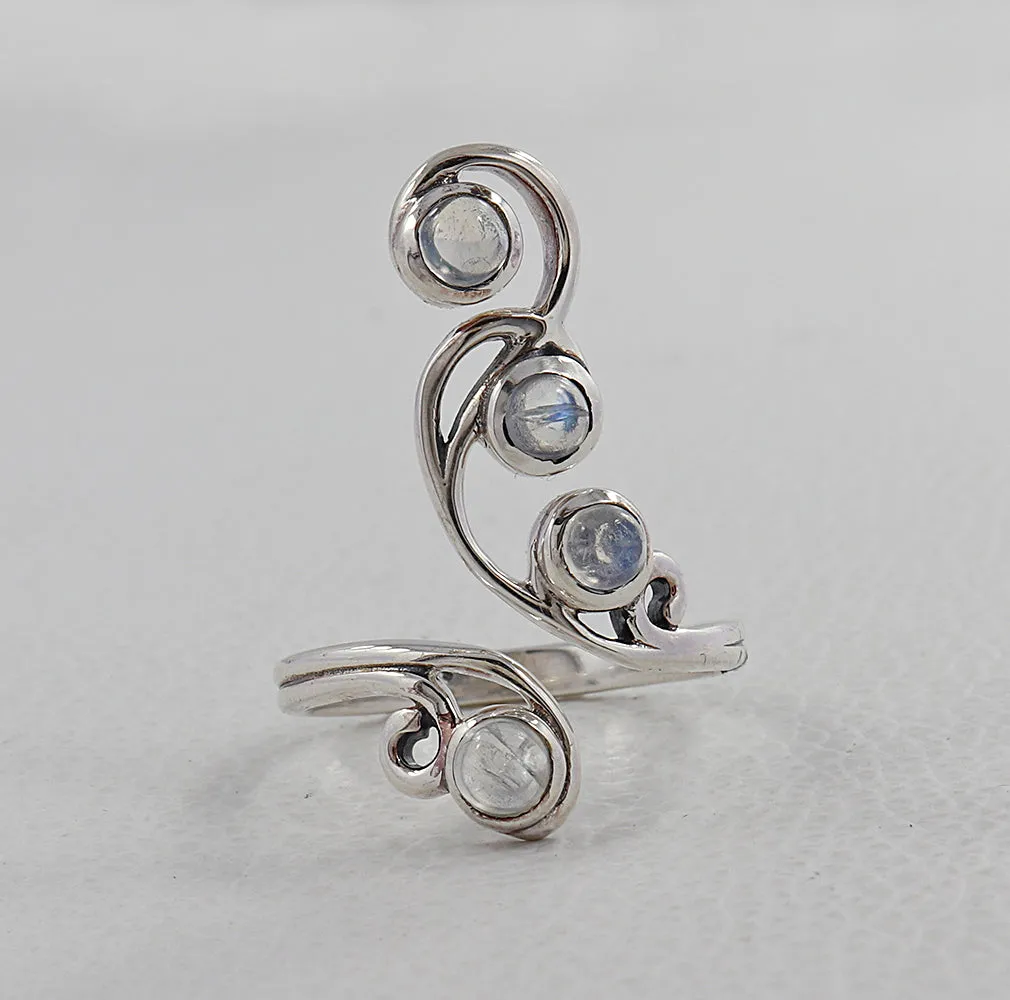 Multi Tourmaline Silver Ring