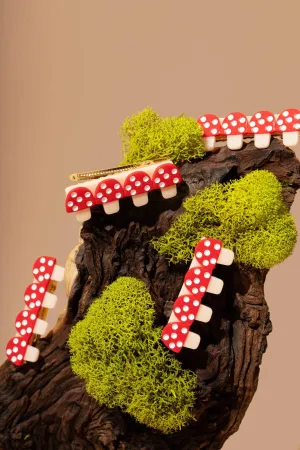 Mushroom Hair Clips