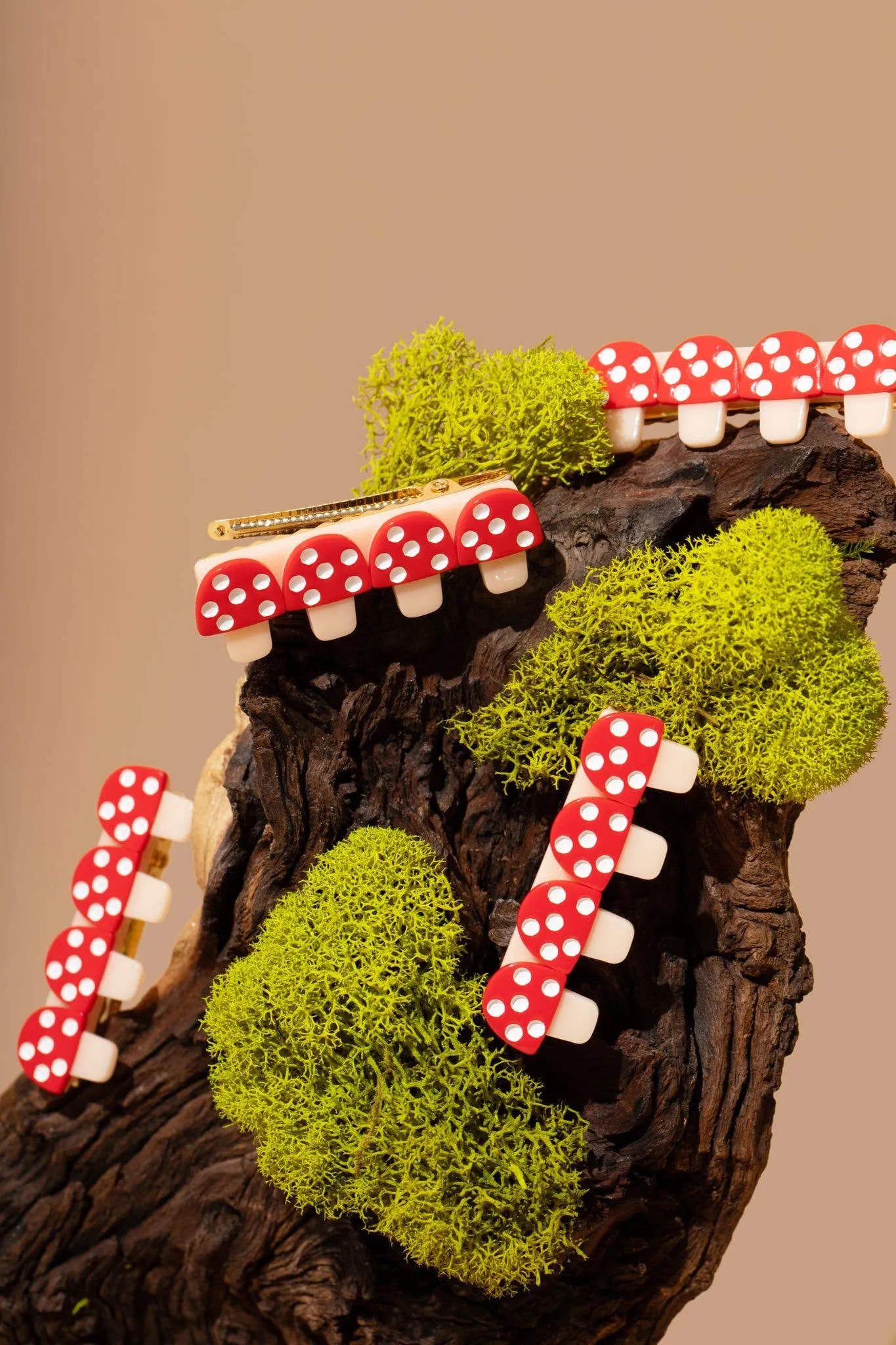 Mushroom Hair Clips